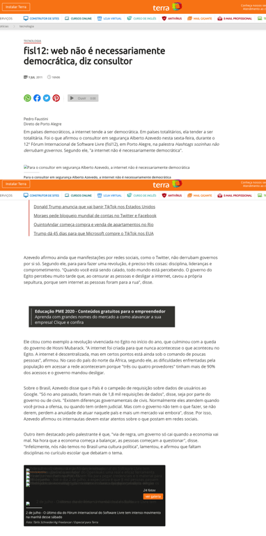 Imagem de destaque de fisl12: web não é necessariamente democrática, diz consultor